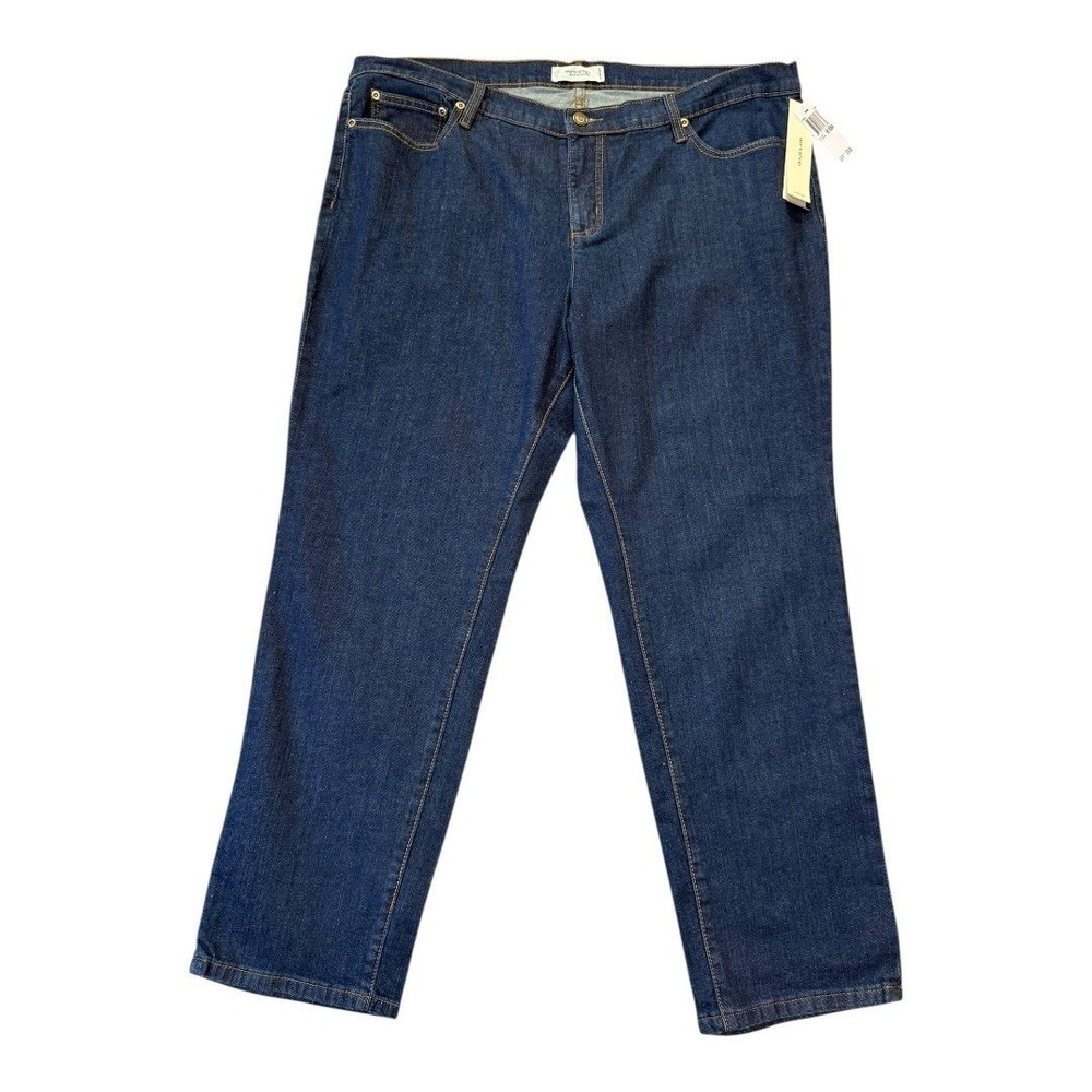 Workshop Andrea Jovineβ Women's Dark Wash Denim Jeans Size 24W Straight Leg